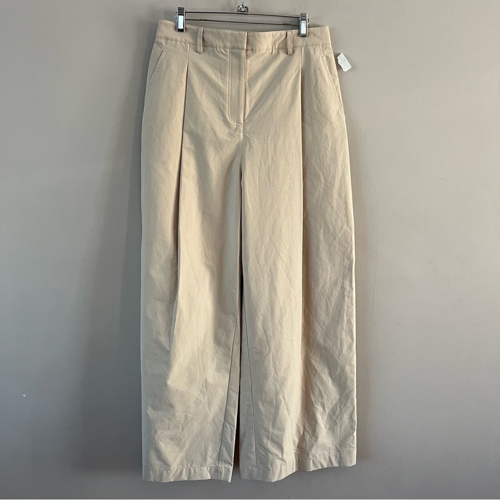 TWP New didi high waist cotton wide leg pants Ladies 
 6 khaki Light brown tan - Picture 2 of 11